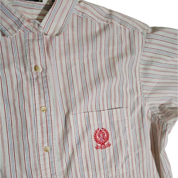 Men's Vintage GOLDEN WINGS Short Sleeves Striped Shirt Size 20W - 40 - Picture 4 of 6